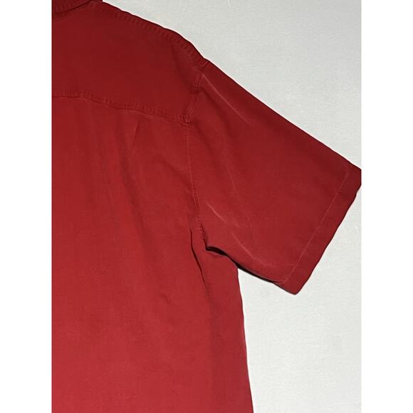 Tommy Bahama Silk Camp Hawaiian Shirt Mens XL Red Button Up Original Fit - Picture 5 of 13